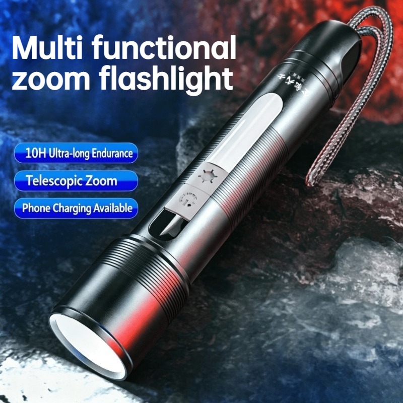 Outdoor Camping Lights - Wielofunkcyjna latarka LED z regulacją zoomu,