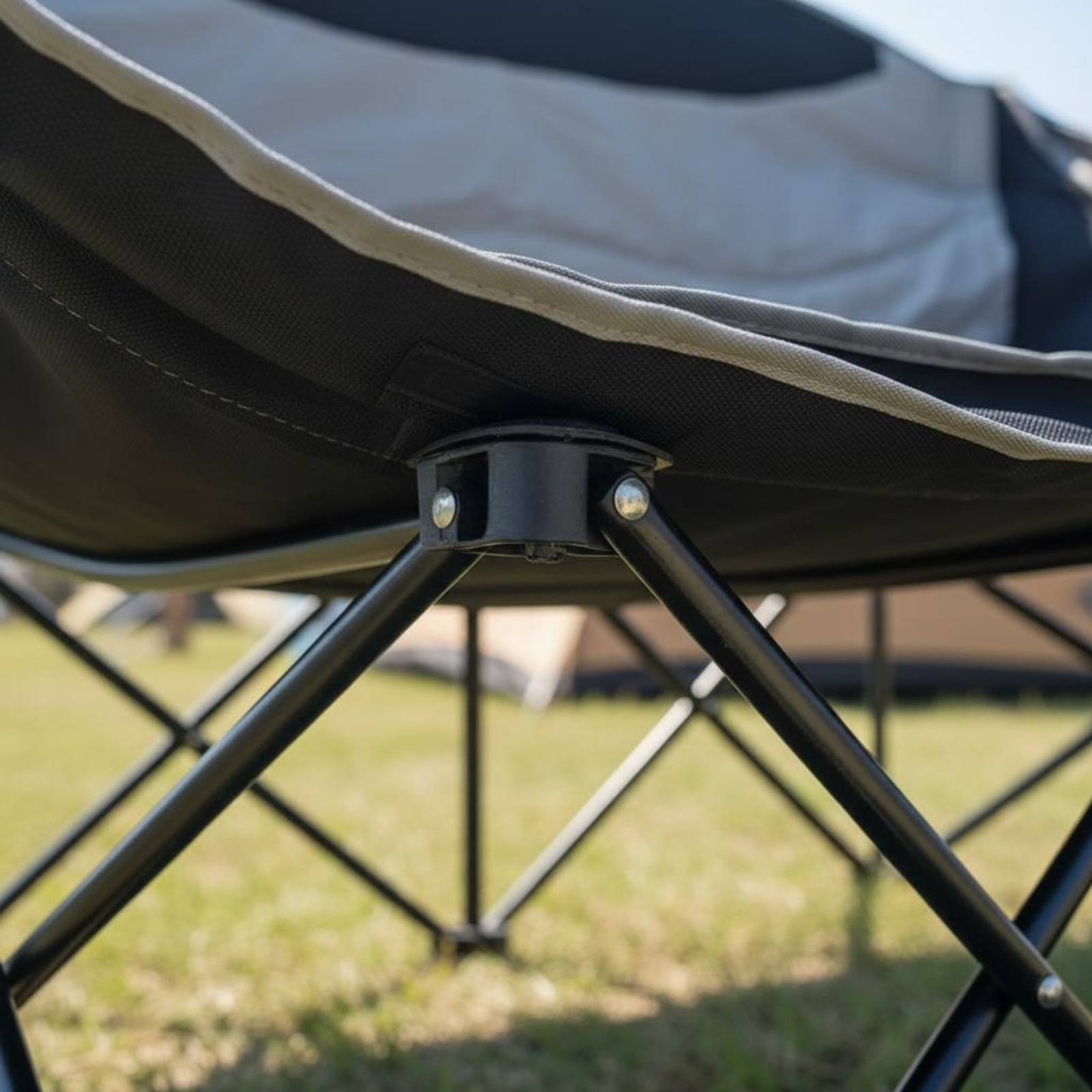 Outdoor Camping Meals - Składane krzesło kempingowe dla dwojga, wytrzymałe