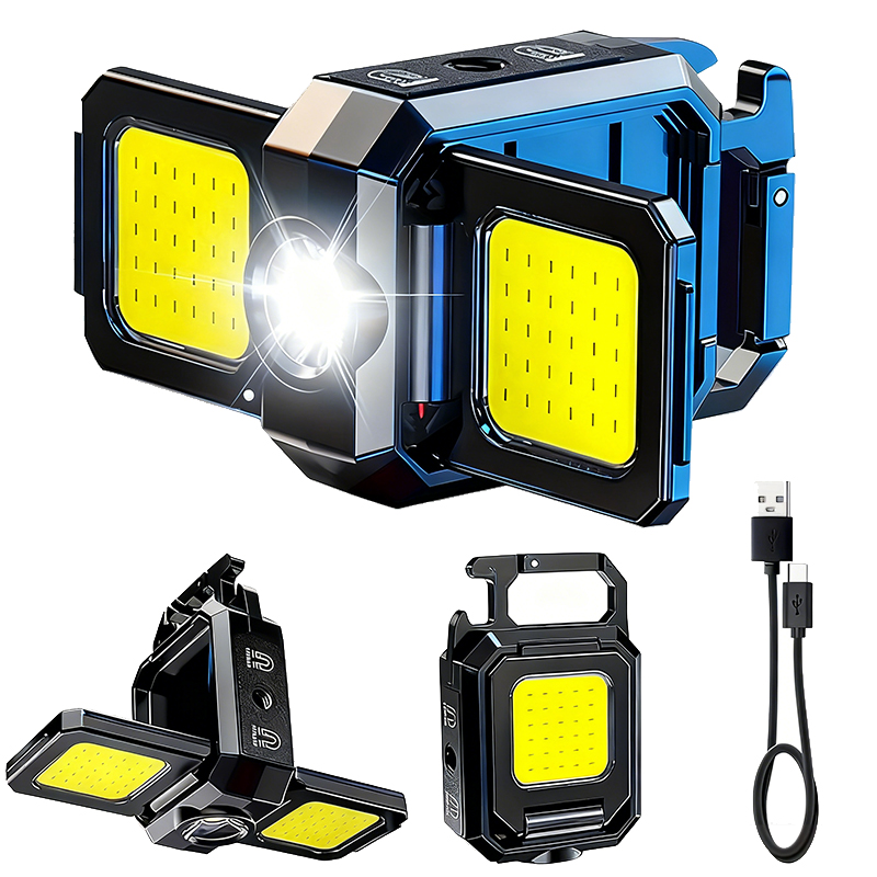 Outdoor Camping Lantern - Mini Latarka Brelokowa COB Światło Robocze