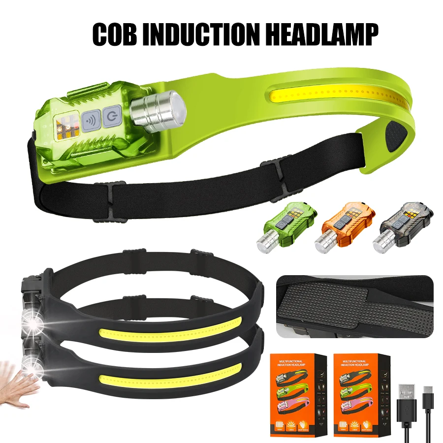 Outdoor Camping Lights - Mocna latarka czołowa LED, przenośna, ładowalna,