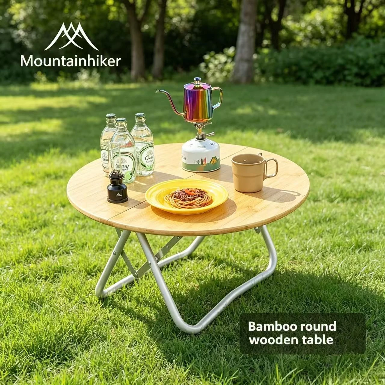 Outdoor Camping Folding Table - MOUNTAINHIKER Przenośny Stolik Kempingowy Okrągły Składany