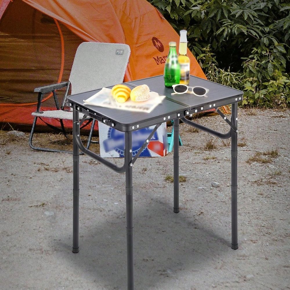 Outdoor Camping Folding Table - Mały stolik kempingowy 2-stopowy, przenośny aluminiowy