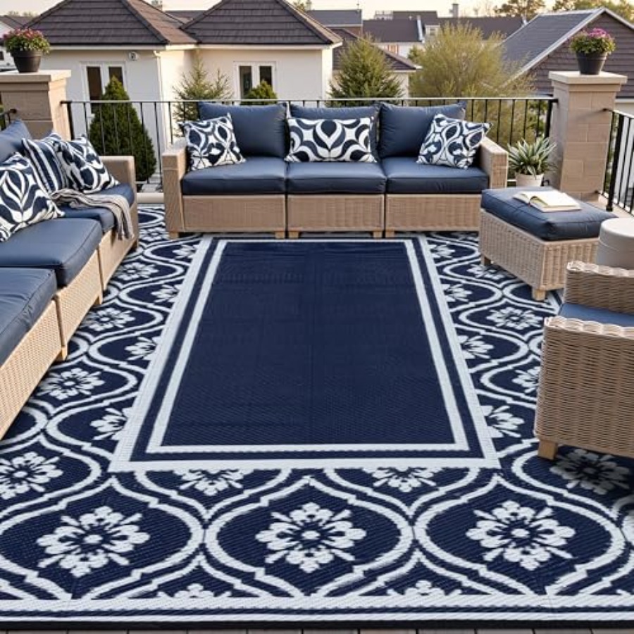 Outdoor Camping Rugs 8X10 - Dywan zewnętrzny 244x305 cm na patio,