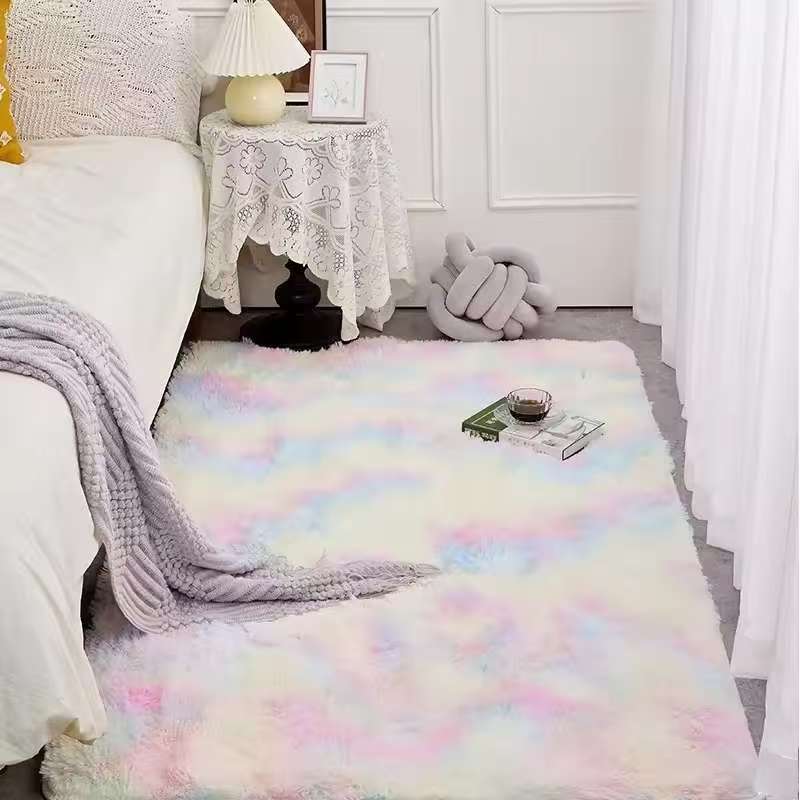 Outdoor Camping Games For Adults - VIKAMA Puszysty Pluszowy Dywan Tie-dye Do