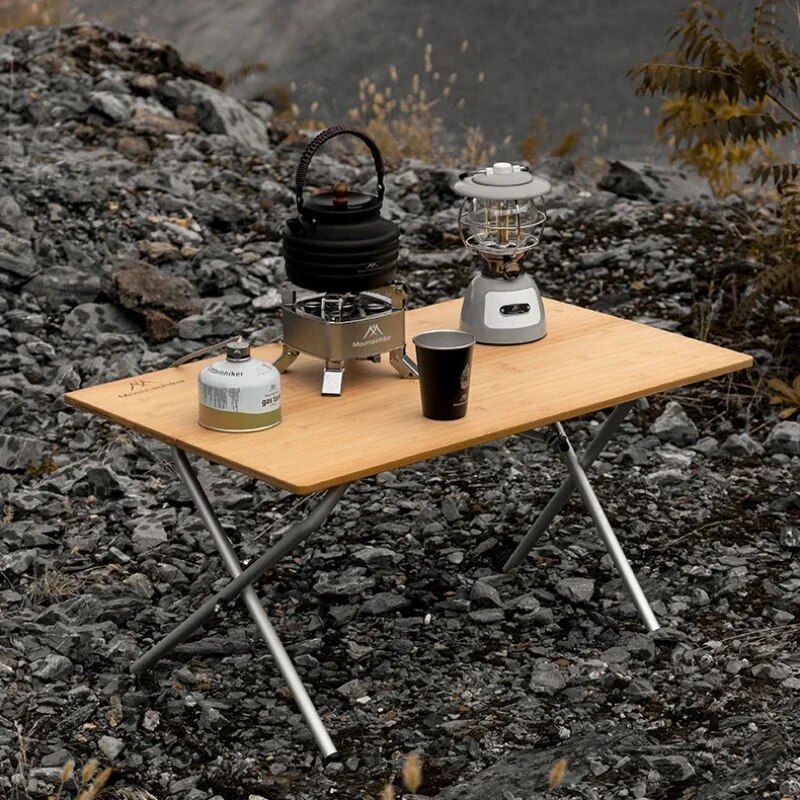 Outdoor Camping Folding Table - MOUNTAINHIKER Outdoor Camping Bamboo 2/3 składany