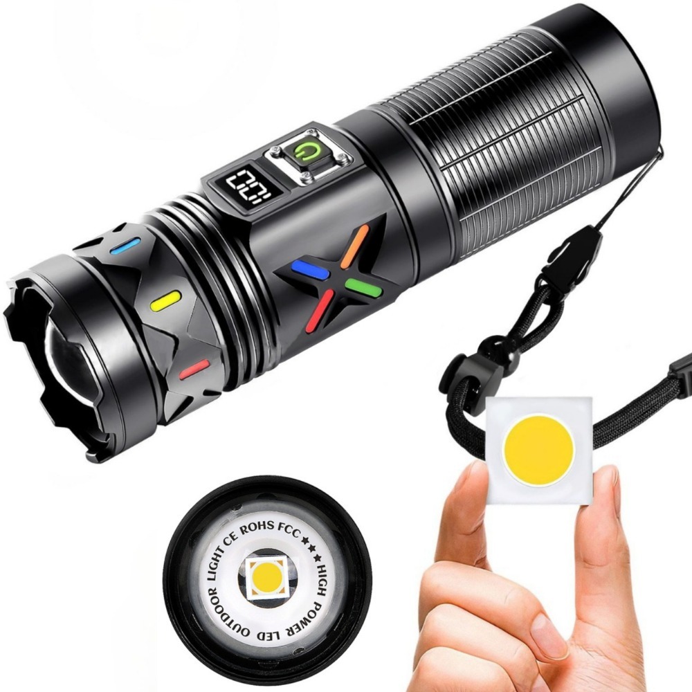 Outdoor Camping Lantern - Wysokiej Mocy Latarka LED z Teleskopowym