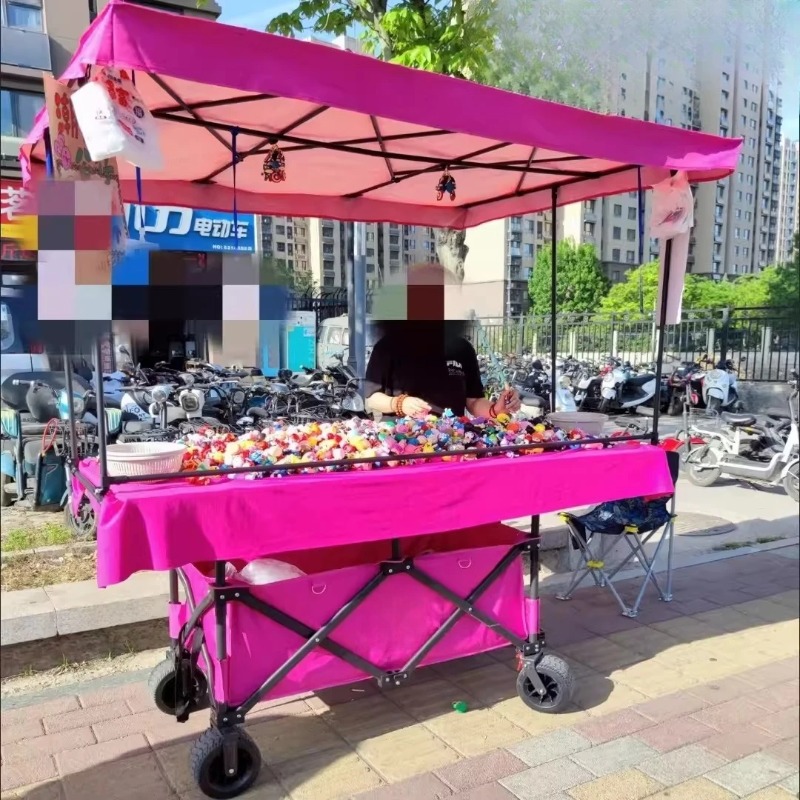 Camp Table Folding - Wózek straganowy z dużym, podnoszonym i