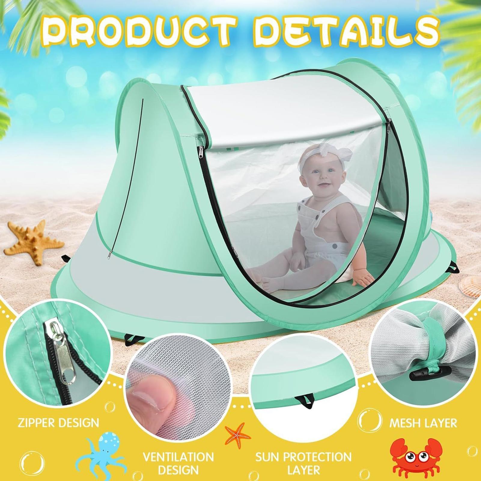 Namiot plażowy dla maluchów, n – Outdoor Camping Automatic Quick Opening Tent recenzja i cena