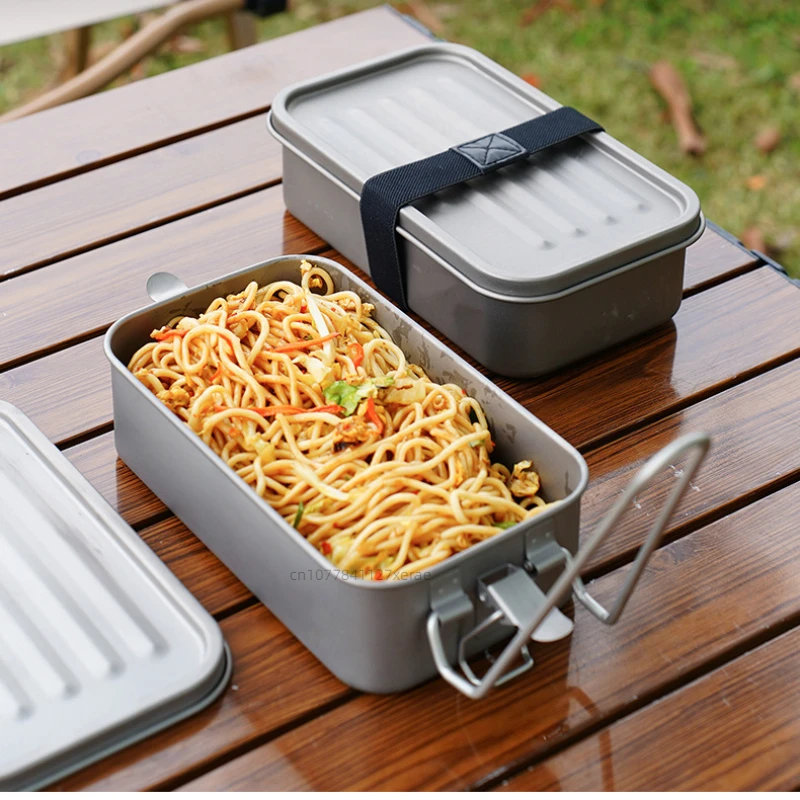 Kwadratowe pudełko na lunch z  – Outdoor Camping Meals recenzja i cena