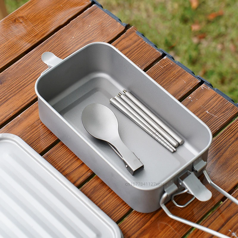 Kwadratowe pudełko na lunch z  – Outdoor Camping Meals recenzja i cena
