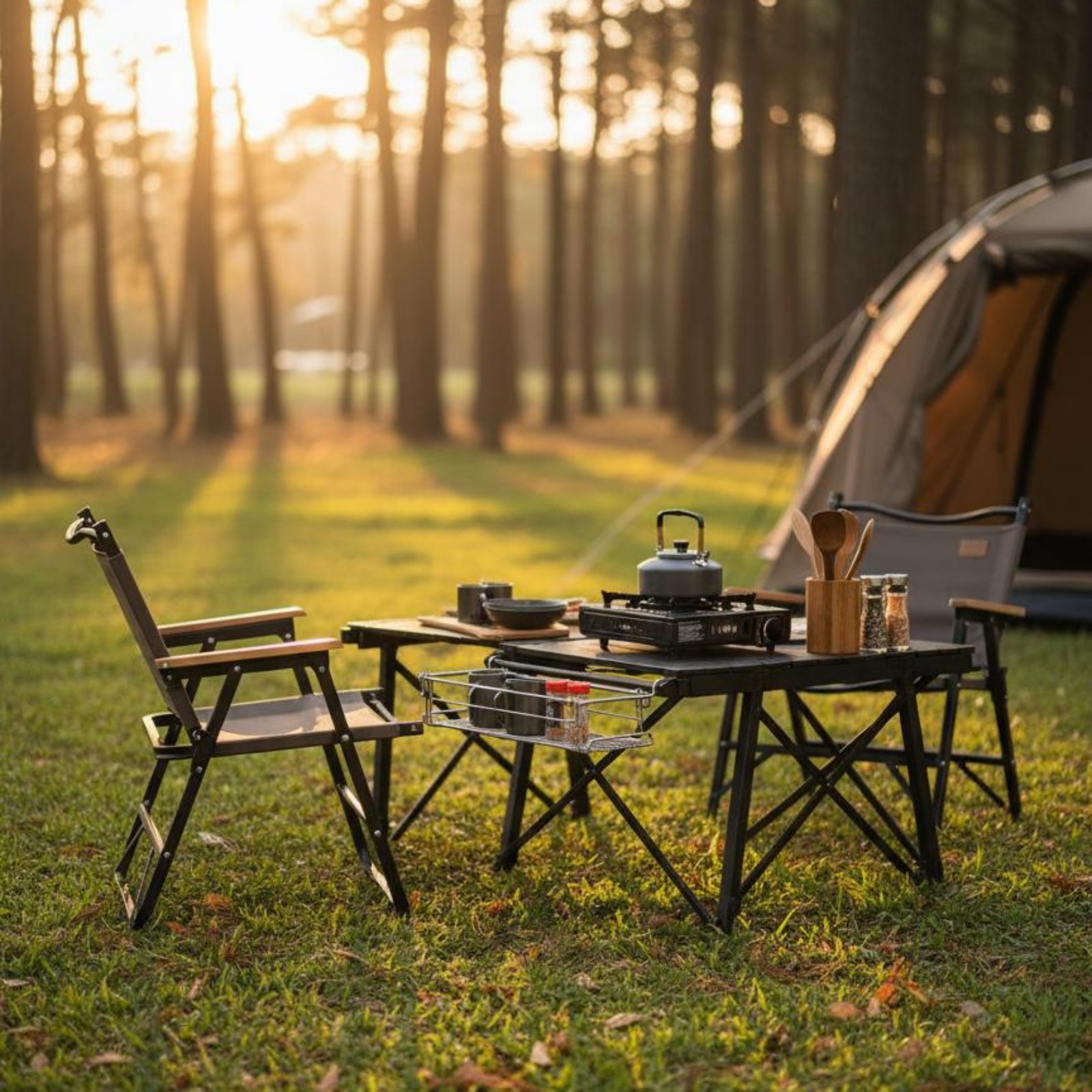 Koszyk do przechowywania przy  – Camp Table Folding recenzja i cena