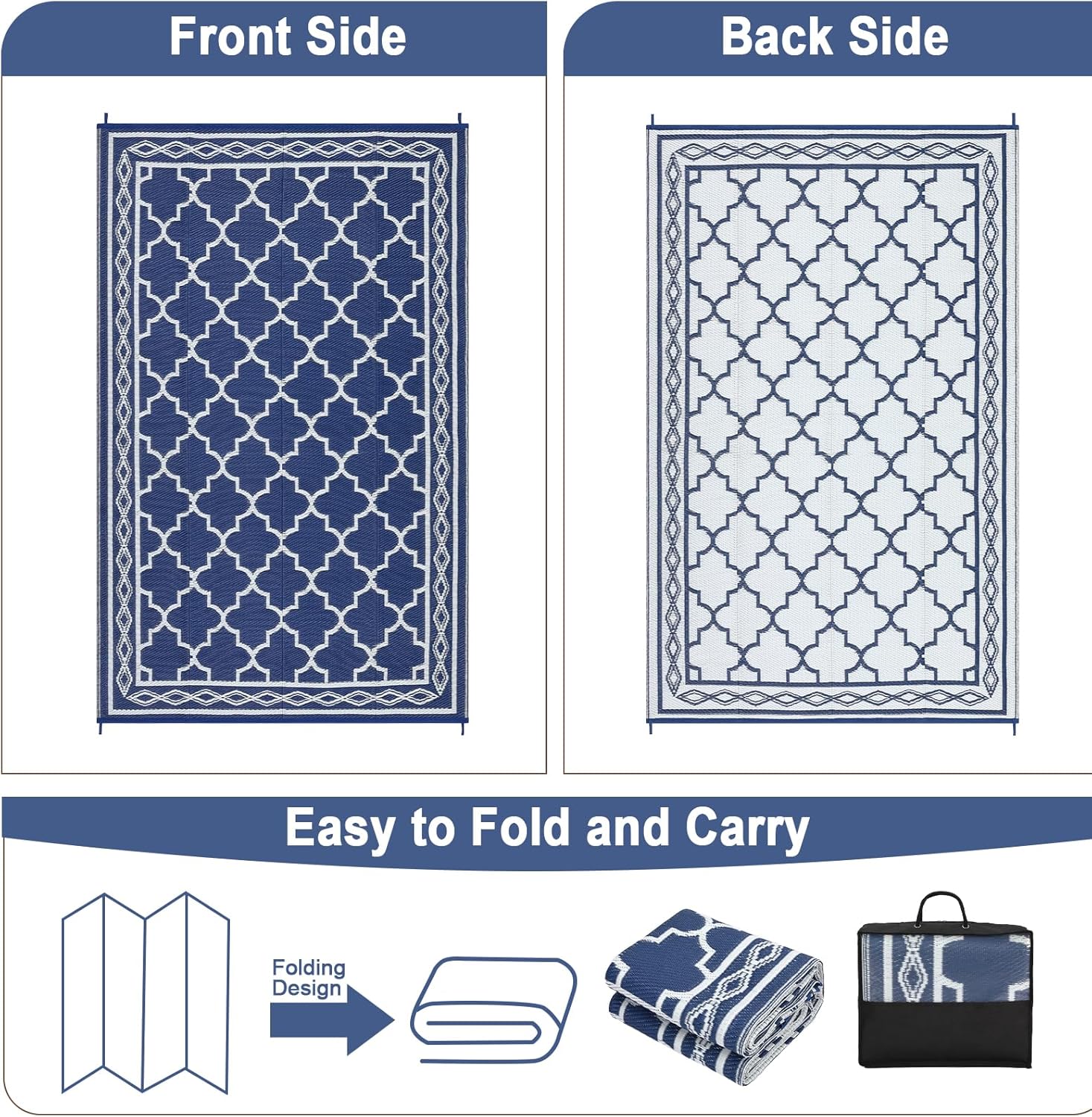 Dwustronna mata ogrodowa 8x10  – Outdoor Camping Rugs 8X10 recenzja i cena