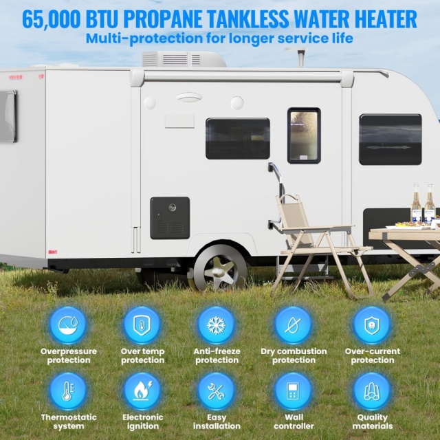 Przenośny podgrzewacz wody na  – Outdoor Camping Gas Heater recenzja i cena