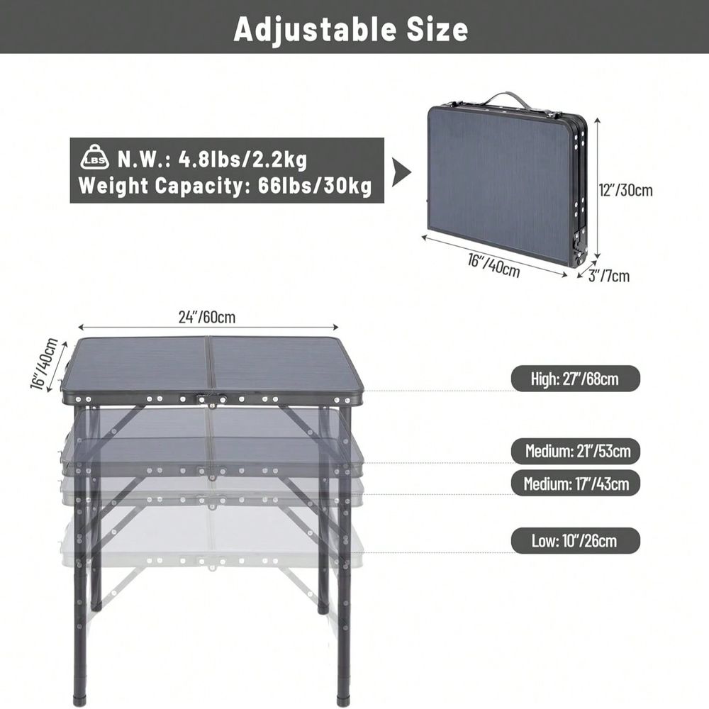 Mały stolik kempingowy 2-stopo – Outdoor Camping Folding Table recenzja i cena