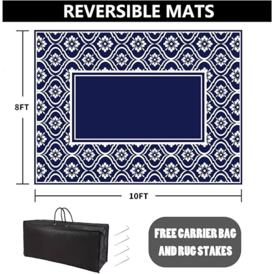 Dywan zewnętrzny 244x305 cm na – Outdoor Camping Rugs 8X10 recenzja i cena