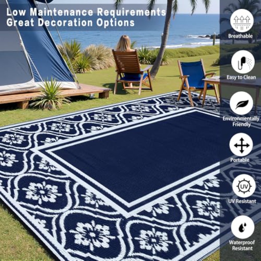 Dywan zewnętrzny 244x305 cm na – Outdoor Camping Rugs 8X10 recenzja i cena